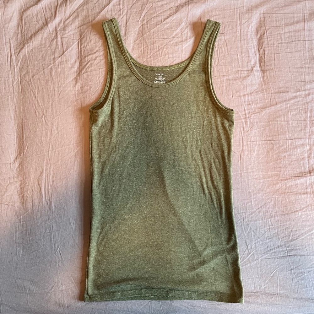 Navy green tank top